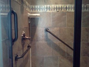 BRONZE GRAB BARS FOR SAFE ENTRY AND SHOWERING