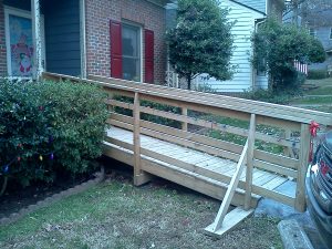 RAMP INSTALLED WITHOUT REMOVING EXISTING STEPS