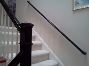 SECOND HANDRAIL INSTALLED ON DRYWALL